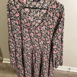 SHEIN Curve Floral Tiered Midi Dress